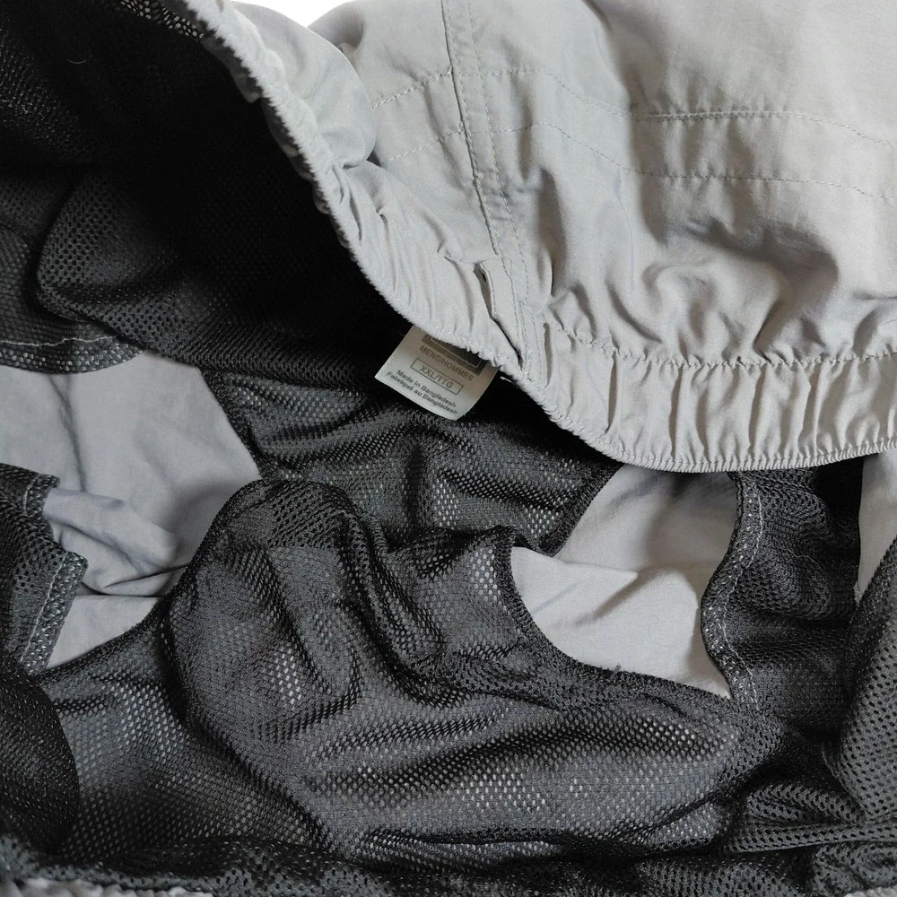 The North Face Mens XXL Gray Belted Nylon Cargo Hiking Shorts Mesh Lined